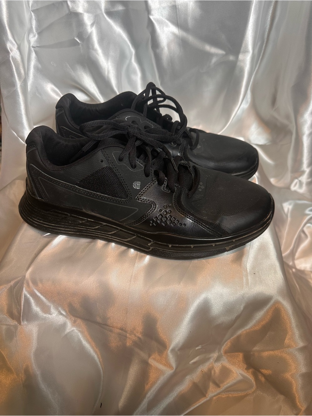 Shoes For Crews Men's Black Athletic Lace-Up Work Sneakers